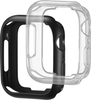 Insignia™ - Bumper Cases for Apple Watch 45mm (2-Pack) - Black/Clear