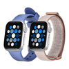 Insignia™ - Silicone and Nylon Bands for Apple Watch 38mm, 40mm and 41mm (2-Pack) - Indigo/Mauve