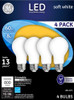 General Electric - GE 800-Lumen, 8W Dimmable A19 LED Light Bulb, 60W Equivalent (4-Pack)