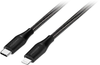 Insignia™ - 10’ USB-C to Lightning Charge-and-Sync Braided Cable - Black