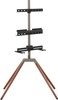 One for All - Quadpod TV Stand For Most 32" - 70" TVs - Gun Metal Walnut