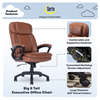 Serta - Fairbanks Bonded Leather Big and Tall Executive Office Chair - Cognac