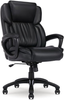 Serta - Garret Bonded Leather Executive Office Chair with Premium Cushioning - Space Black