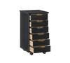 Linon Home Décor - Monte Six-Drawer Rolling Storage Cart - Black