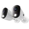 Night Owl - Add On Wired 4K Deterrence Cameras with 2-Way Audio (2-Pack) - White