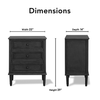 Finch - Webster 3-Drawer Storage Cabinet - Dark Gray
