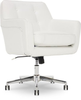 Serta - Ashland Bonded Leather & Memory Foam Home Office Chair - White