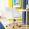 Serta - Ashland Bonded Leather & Memory Foam Home Office Chair - White
