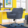 Serta - Ashland Memory Foam & Twill Fabric Home Office Chair - Blue