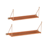 Linon Home Décor - Fremont Set of Two Wall Shelves - Brown