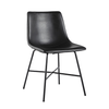 Walker Edison - Dining Chair with Metal X Base (2-Piece Set) - Black