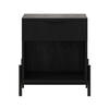 Walker Edison - Modern Reeded-Front 1-Drawer Nightstand - Black