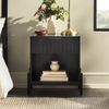 Walker Edison - Modern Reeded-Front 1-Drawer Nightstand - Black