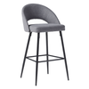 Walker Edison - 2-Piece Modern Upholstered Barstool Set - Charcoal