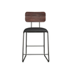 Walker Edison - 2-Piece Modern Mixed-Material Counter-Height Barstool Set - Black