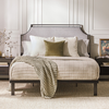 Walker Edison - Traditional Metal Upholstered Queen Bedframe - Gray