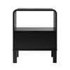 Walker Edison - Modern Curved-Frame 1-Drawer Solid Wood Nightstand - Black