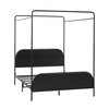 Walker Edison - Modern Metal and Wood Canopy Queen Bedframe - Black