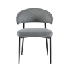 Walker Edison - Modern Curved Back Upholstered Dining Chair (2-Piece Set) - Charcoal