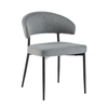 Walker Edison - Modern Curved Back Upholstered Dining Chair (2-Piece Set) - Charcoal