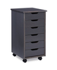 Linon Home Décor - Monte Six-Drawer Rolling Storage Cart - Gray