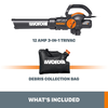 WORX - 12 Amp TRIVAC 3-in-1 Electric Leaf Blower/Mulcher/Vacuum - Black