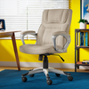 Serta - Executive Office Ergonomic Chair - Fawn Tan - Silver