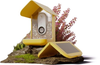 Bird Buddy - Smart Bird Feeder with Solar Roof - Yellow