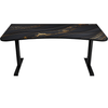 Arozzi - Arena Ultrawide Curved Gaming Desk - Black Gold