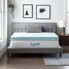 Lucid Comfort Collection 4" Gel Memory Foam Topper, King - Blue