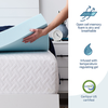 Lucid Comfort Collection 4" Gel Memory Foam Topper, Queen - Blue