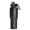 Buzio - 32oz Tumbler Water Bottle with Straw Lid and Spout Lid - Black