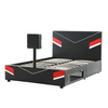 X Rocker - Orion eSports Gaming Bed Frame with TV Mount, Full - Black/Red