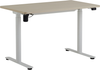 Steelcase - AMQ Sit-to-Stand Desk - White Base Light Oak Top