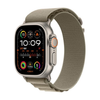 Apple Watch Ultra 2 GPS + Cellular 49mm Titanium Case with Olive Alpine Loop  (Medium) - Titanium