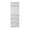 CorLiving - Teo 5-Tier Bookshelf in - White
