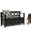 Simpli Home - Amherst Entryway Storage Bench - Black