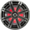 KICKER - KM Series LED 8" 2-Way Car Speakers with Polypropylene Cones (Pair) - Charcoal And White