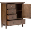 Simpli Home - Redmond Medium Storage Cabinet - Rustic Natural Aged Brown
