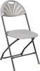 WorkSmart - Resin Plastic Folding Chair (Set of 4) - Light Gray