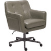 Serta - Ashland Bonded Leather & Memory Foam Home Office Chair - Gray