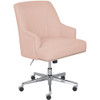 Serta - Leighton Modern Memory Foam & Twill Fabric Home Office Chair - Blush Pink