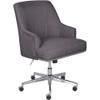 Serta - Leighton Modern Memory Foam & Twill Fabric Home Office Chair - Graphite