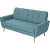 Noble House - Loomis 3-Seat Fabric Sofa - Blue