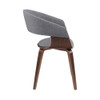 Simpli Home - Lowell Mid-Century Modern Wood, High-Density Foam & Linen Fabric Dining Chair - Light Gray