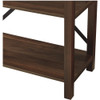 Walker Edison - Farmhouse 4-Shelf Bookcase - Dark Walnut