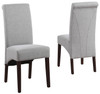 Simpli Home - Avalon Polyester & Wood Dining Chairs (Set of 2) - Dove Gray