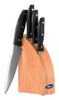 Oster - Granger 5-Piece Knife Set - Black/Wood