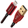 AudioQuest - Cinnamon 4.9' Lightning-to-USB Charge-and-Sync Cable - Black/Red