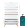 Homedics - Smart True-Hepa Extra Large Room Air Purifier with Air Quality Sensor and UV-C Technology - White